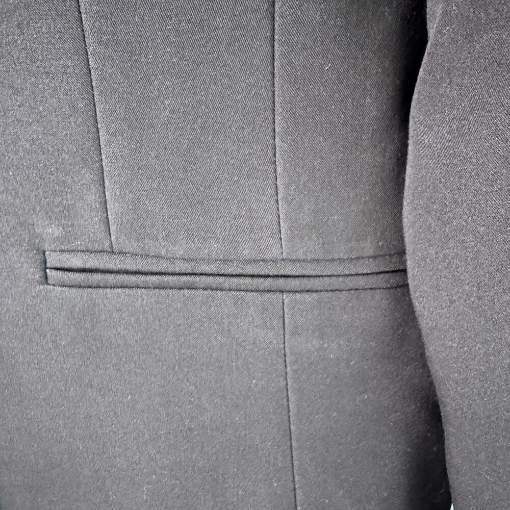 Liz Claiborne Career Blazer Womens Size 14 Black One Button Stretch Work Jacket - Picture 6 of 10